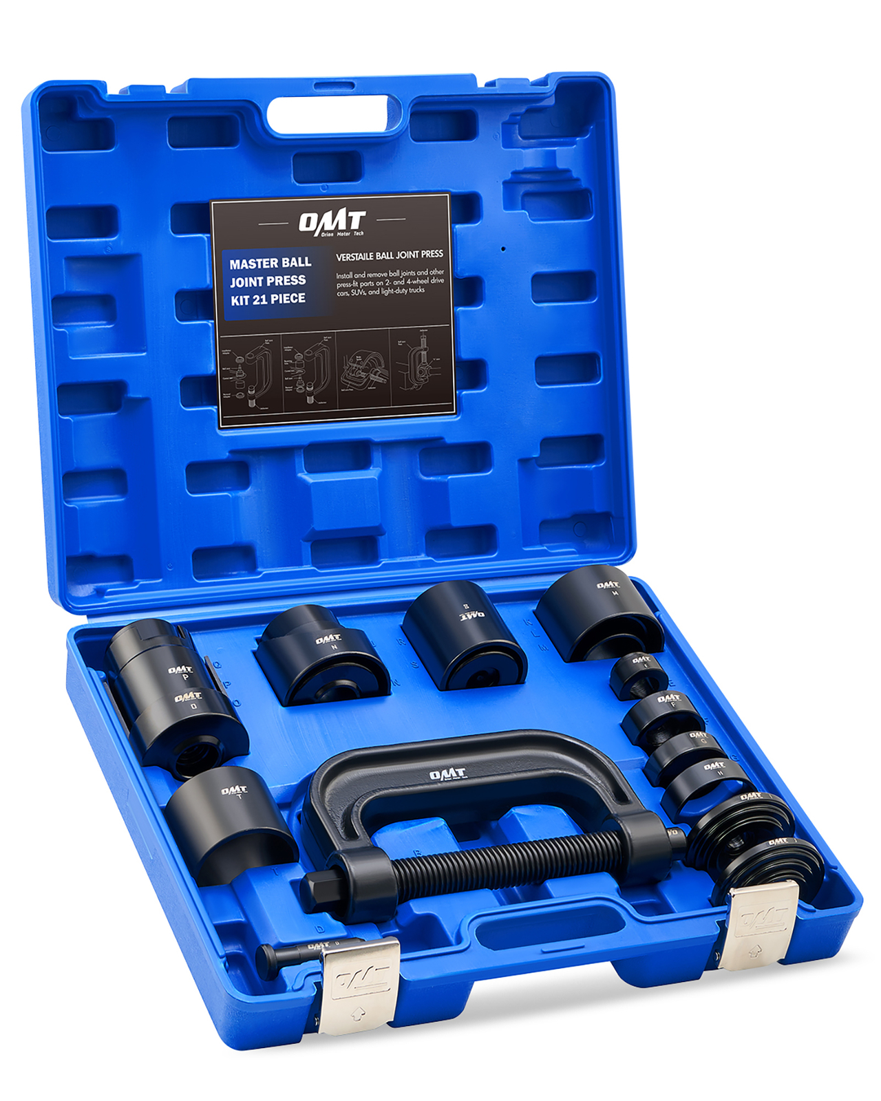 21PC C-PRESS BALL JOINT MASTER SET SERVICE KIT REMOVAL INSTALLER 2/4WD AUTO