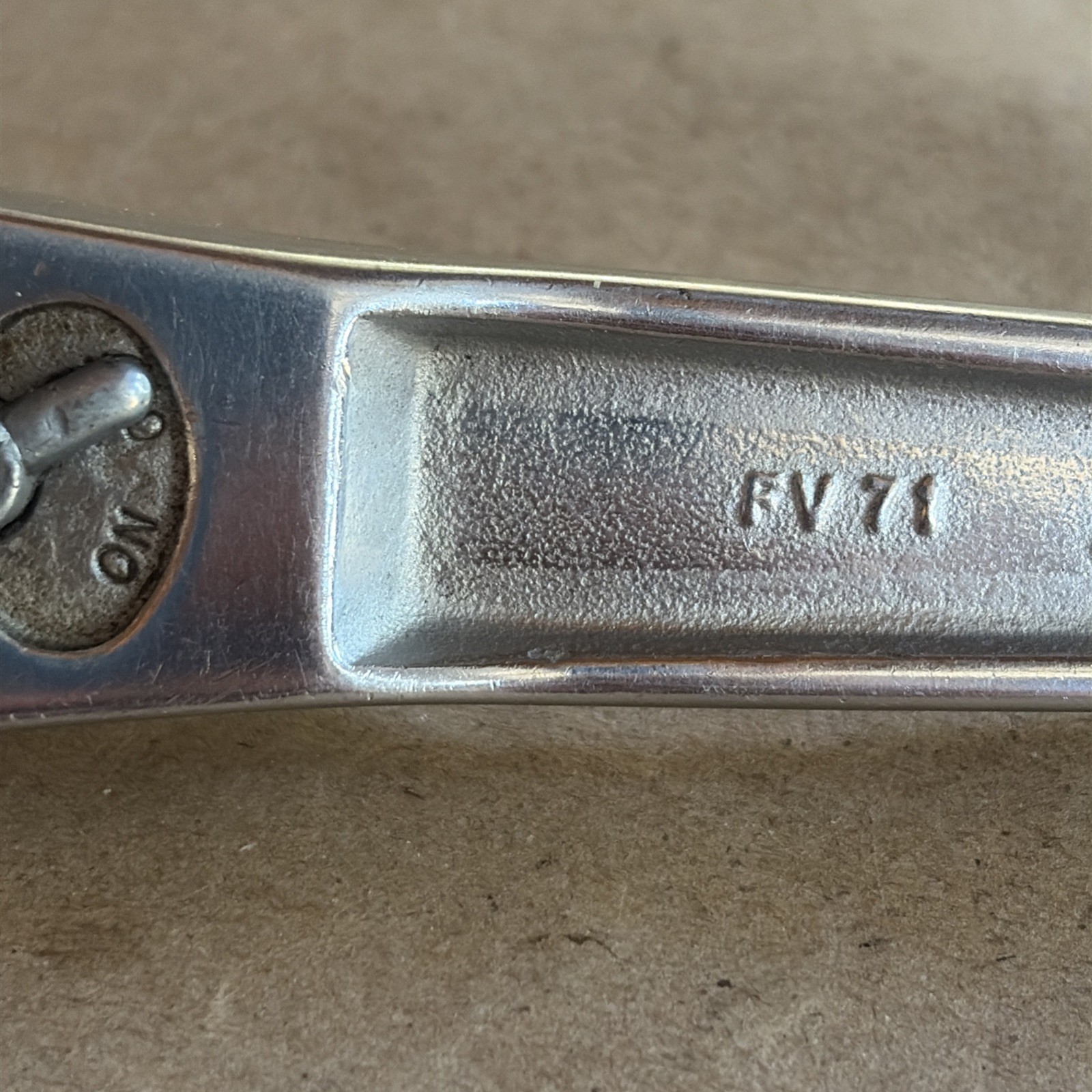 Vintage Snap-On FV71 3/8″ Drive Flat Chrome Ratchet 6″ Long