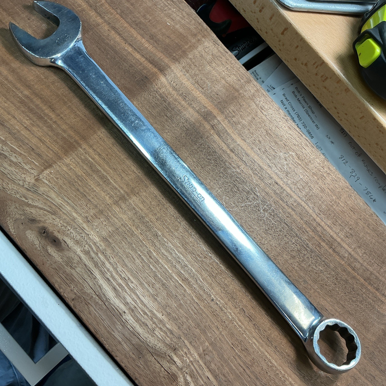Snap On 1 1/16” Standard Combination Wrench OEX34 15” Long “ FREE SHIPPING”