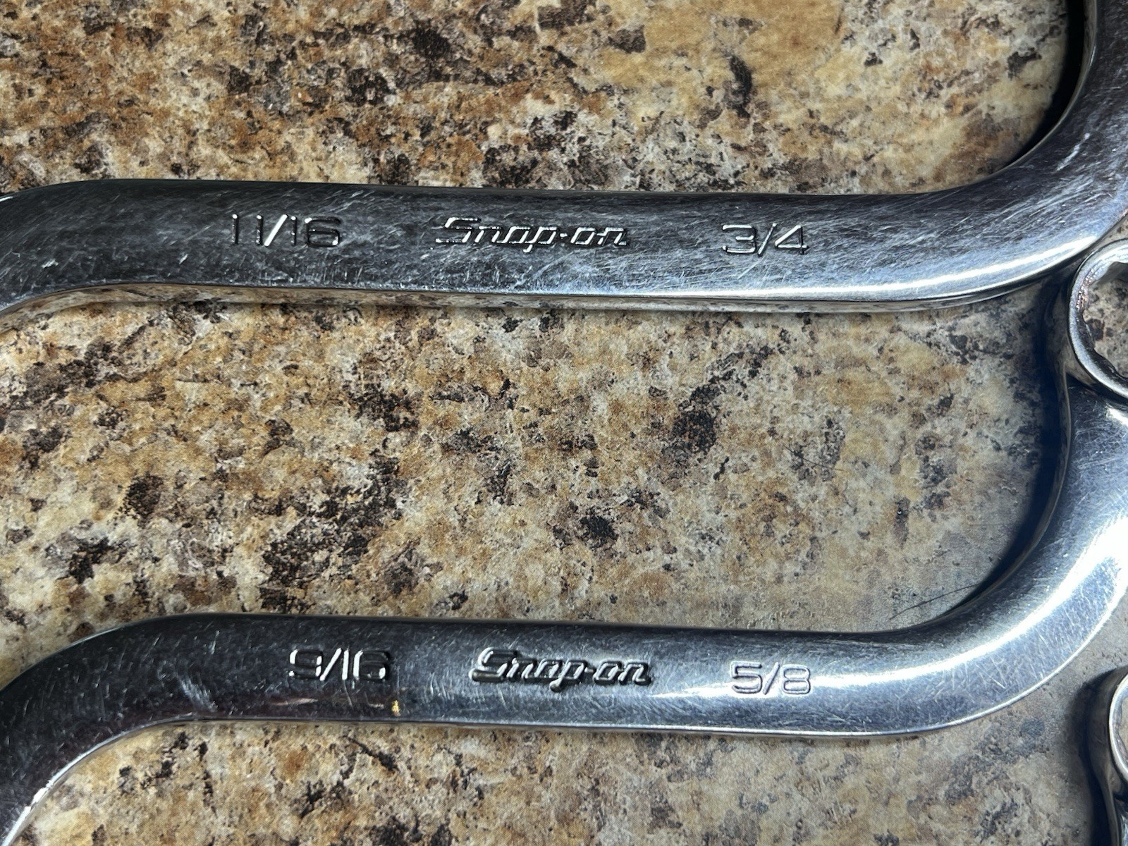 Snap On Tools SBX605 4 Pc 12 Point SAE S-Shaped Obstruction Box Wrench Set