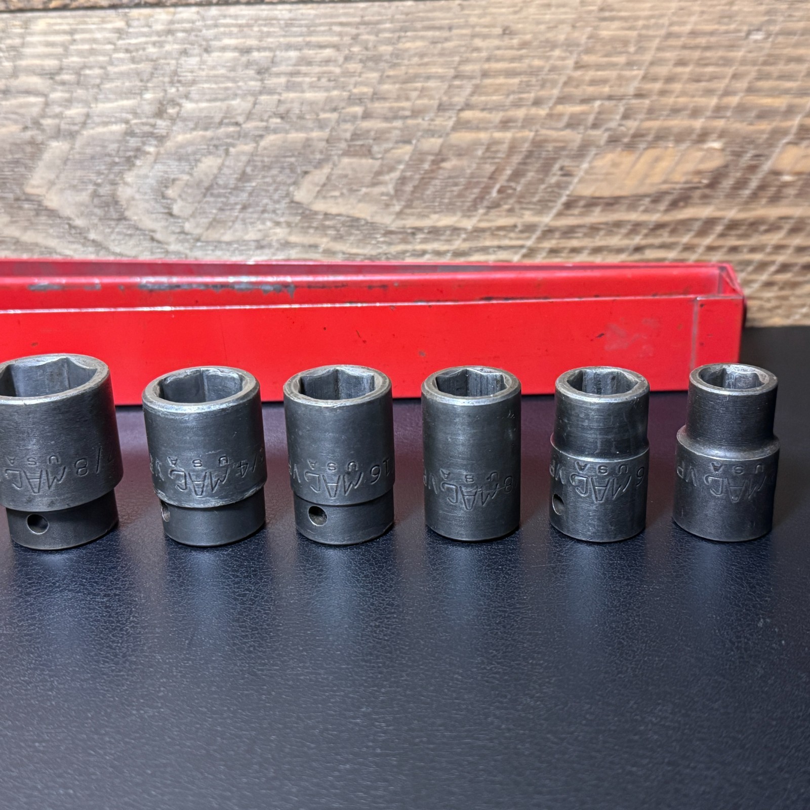 MAC Tools USA SVP156TR 1/2 Drive 6PT SAE Impact Socket Set in VT18 Tray (less 3)