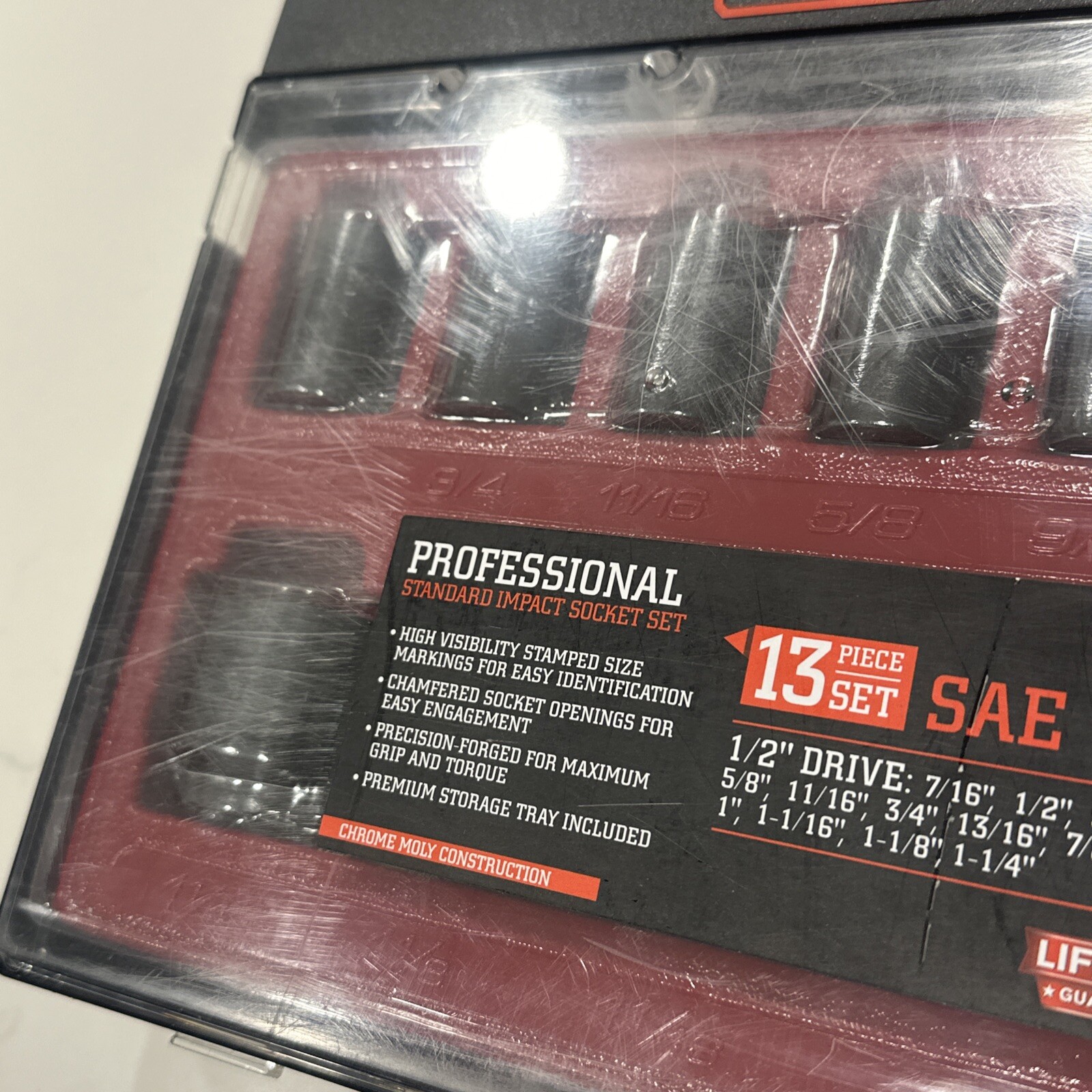 ICON Professional Standard Impact 13 Piece Socket 1/2 Drive Set SAE 13SS-13 New