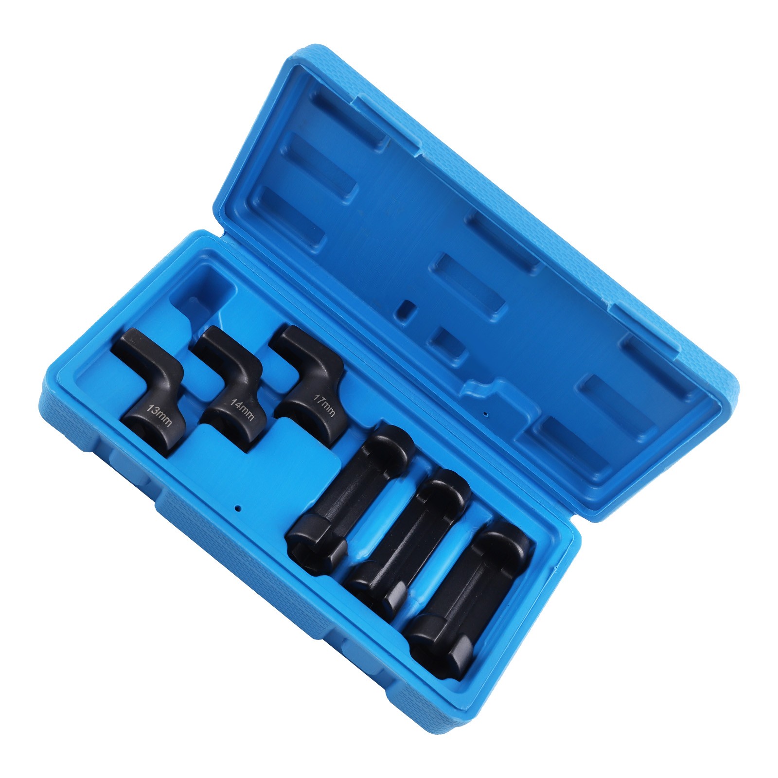 6x Egt Sensor Socket Set, Straight & Offset 13mm 14mm 17mm 3/8″ Drive Kit