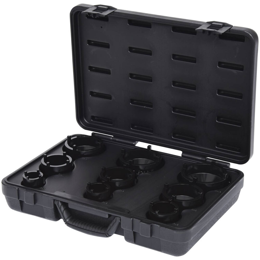 KS Tools 450.5000 Socket Set For KM Groove Nuts, Studs Exterior, 9 Pcs
