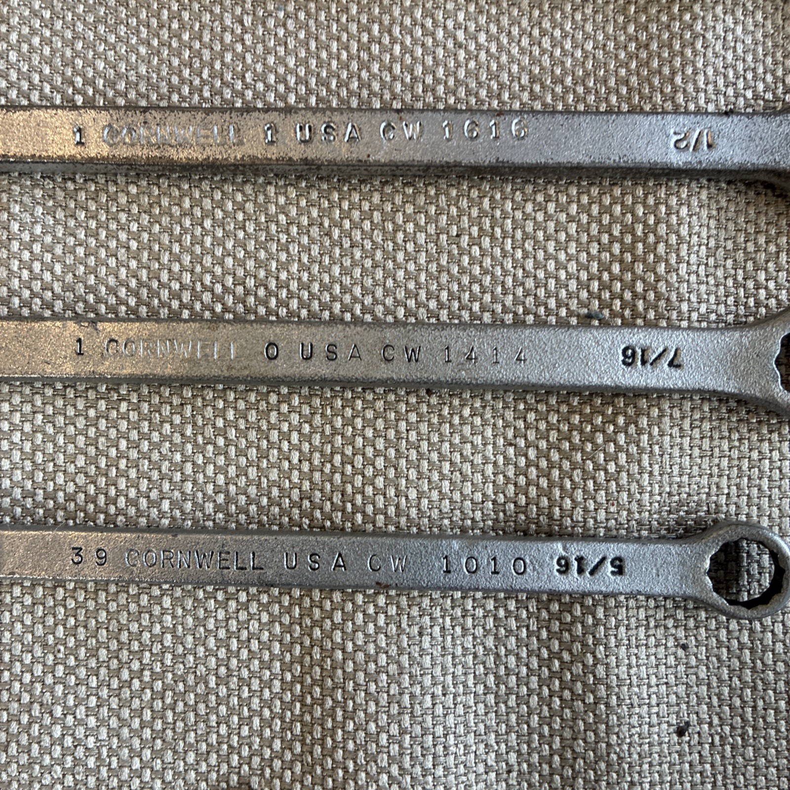 Vintage Cornwell Combination Wrench Set SAE *MADE IN USA* 10 Pieces