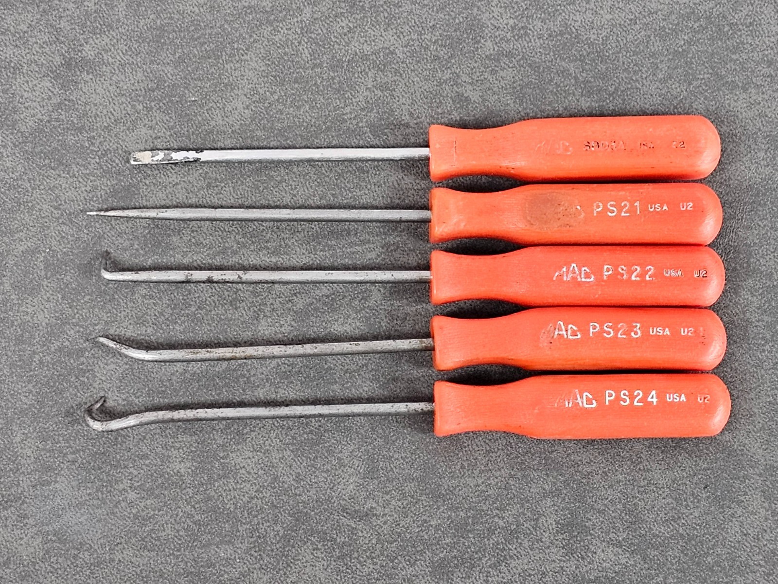 Mac Tools 4pc Mini Pick Set PS21 PS22 PS23 PS24 & SDD3A 5pc Total