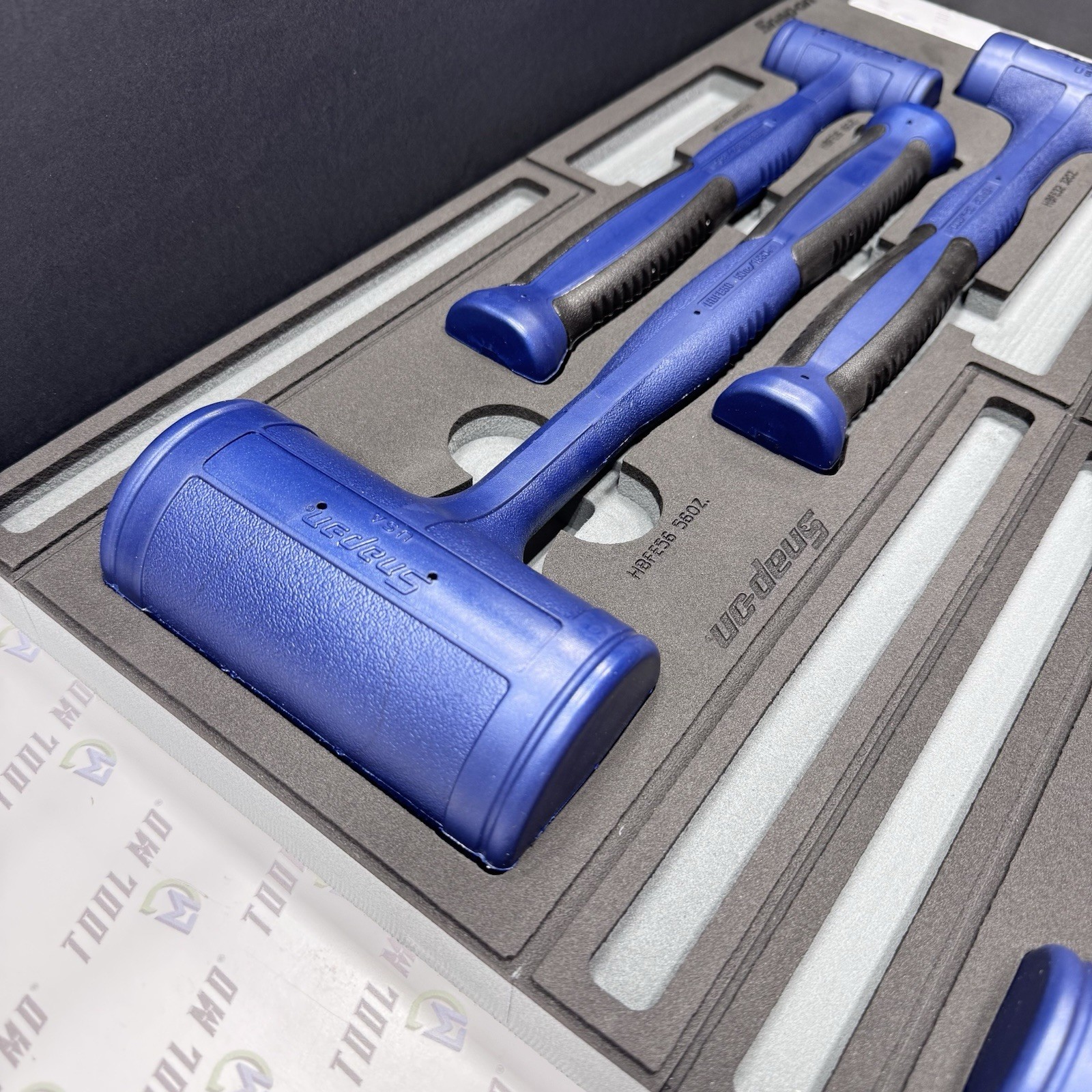 Snap-on Tools NEW 6pc POWER BLUE Dead Blow Hammer Set w/ PRO-FI Foam HBFE6FMB
