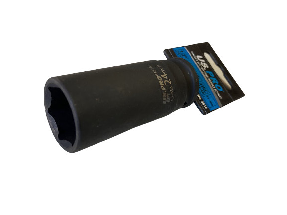 US PRO 24mm 1/2 Drive Impact Socket 6 Point Deep Metric 78MM Long Tool 3516