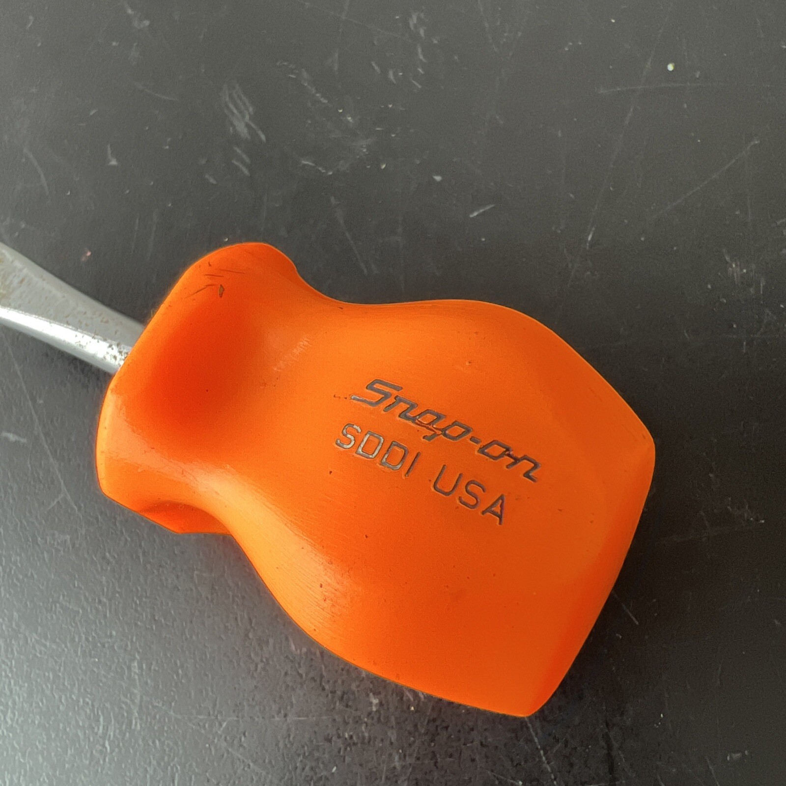 Orange Snap-on Tools SDD1 Flat Tip Stubby Handle Screwdriver USA