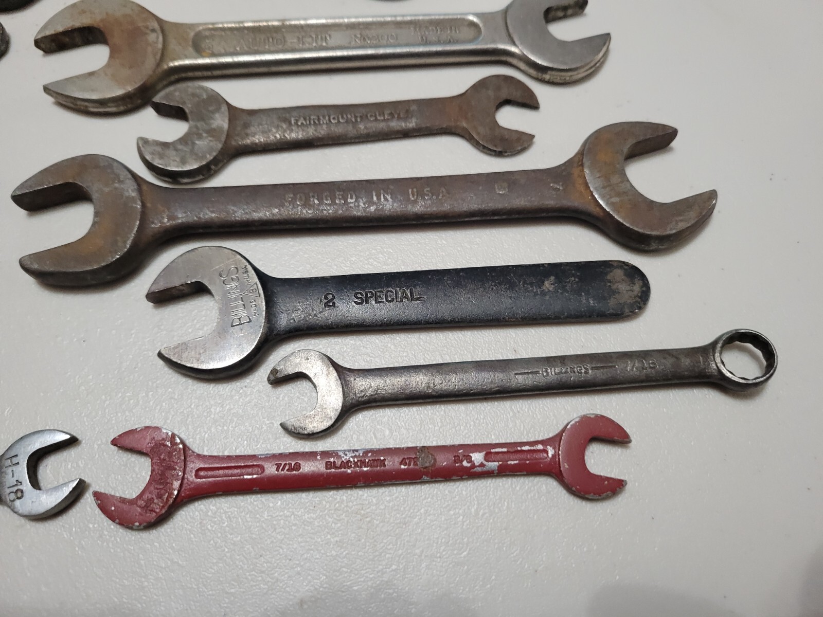 Vintage 34x Wrench Lot Billings Williams Hazet Auto-Kit Easco Lectrolite Buffalo