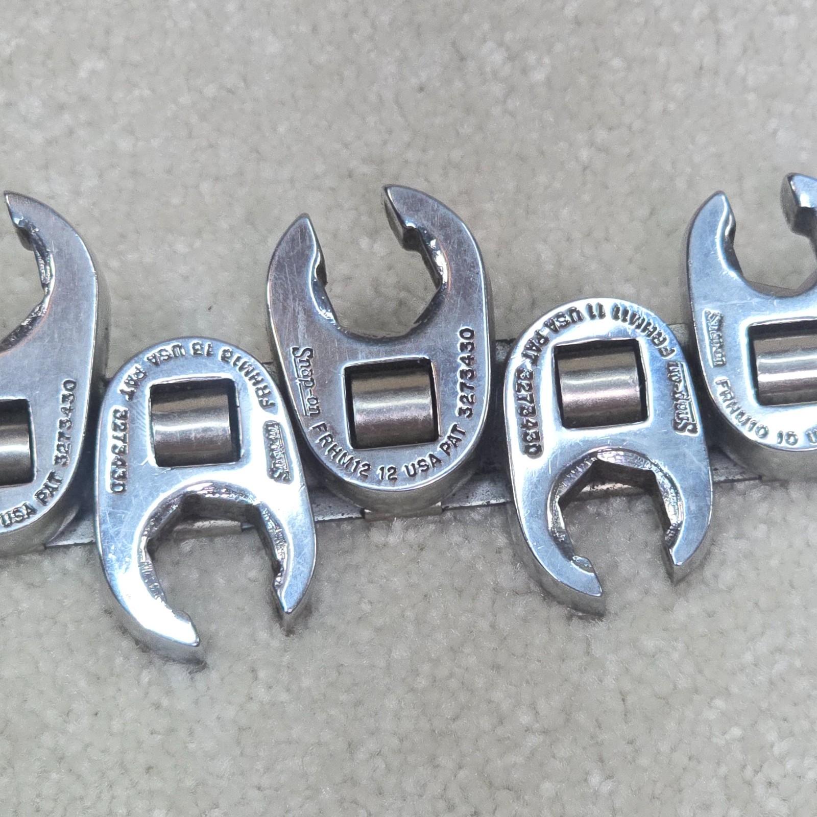 Snap-on 3/8″ Drive 6 Point Metric Flank Drive Flare Nut Crowfoot 9-19mm 11pc Set