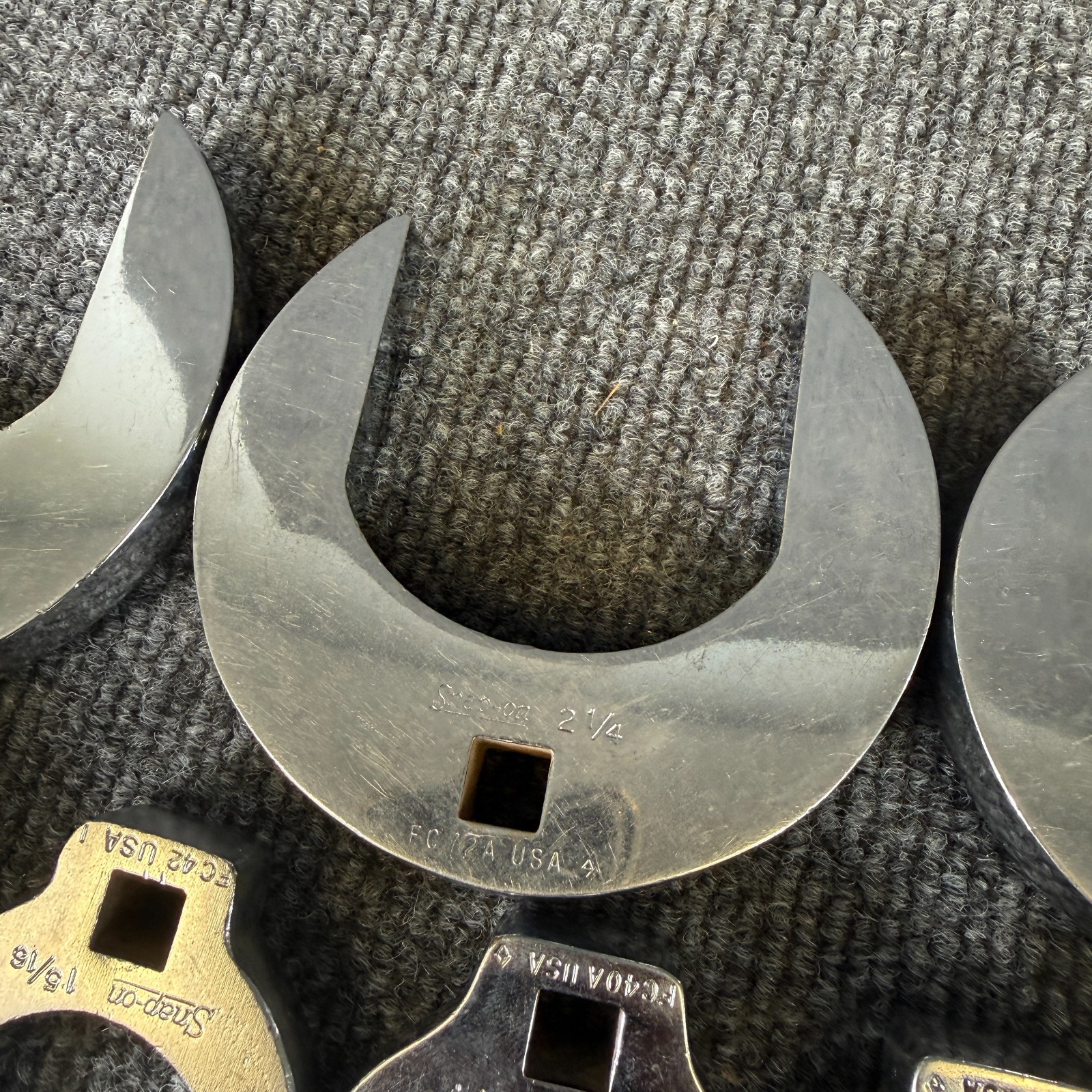 Snap-on CrowFoot 3/8″ Drive Open End Set of 10 USA Made 2″ 2 1/4″ 2 1/2″