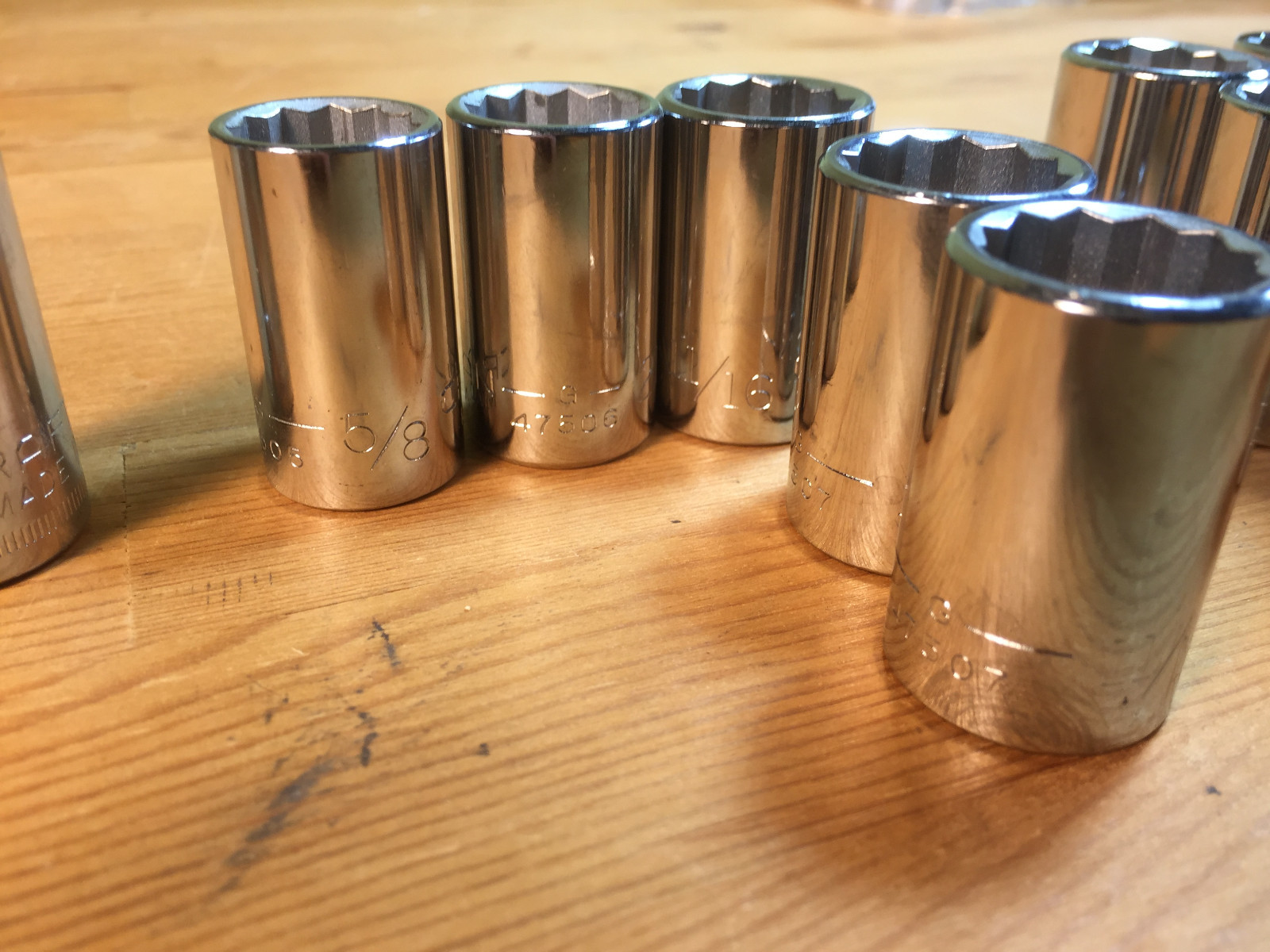 NOS VINTAGE CRAFTSMAN USA SOCKETS SAE METRIC 1/2″ DRIVE 12 POINT G MANY – U PICK