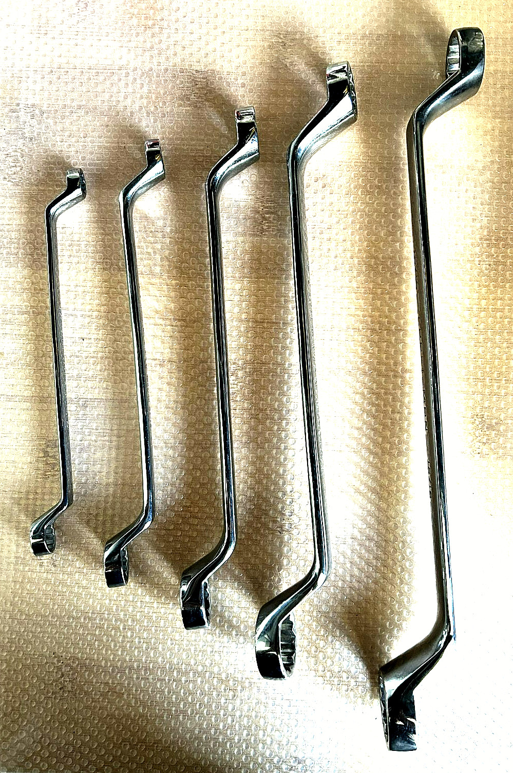Craftsman USA Deep Offset Chrome Polish Double Box End Wrench Set, 5-Piece SAE