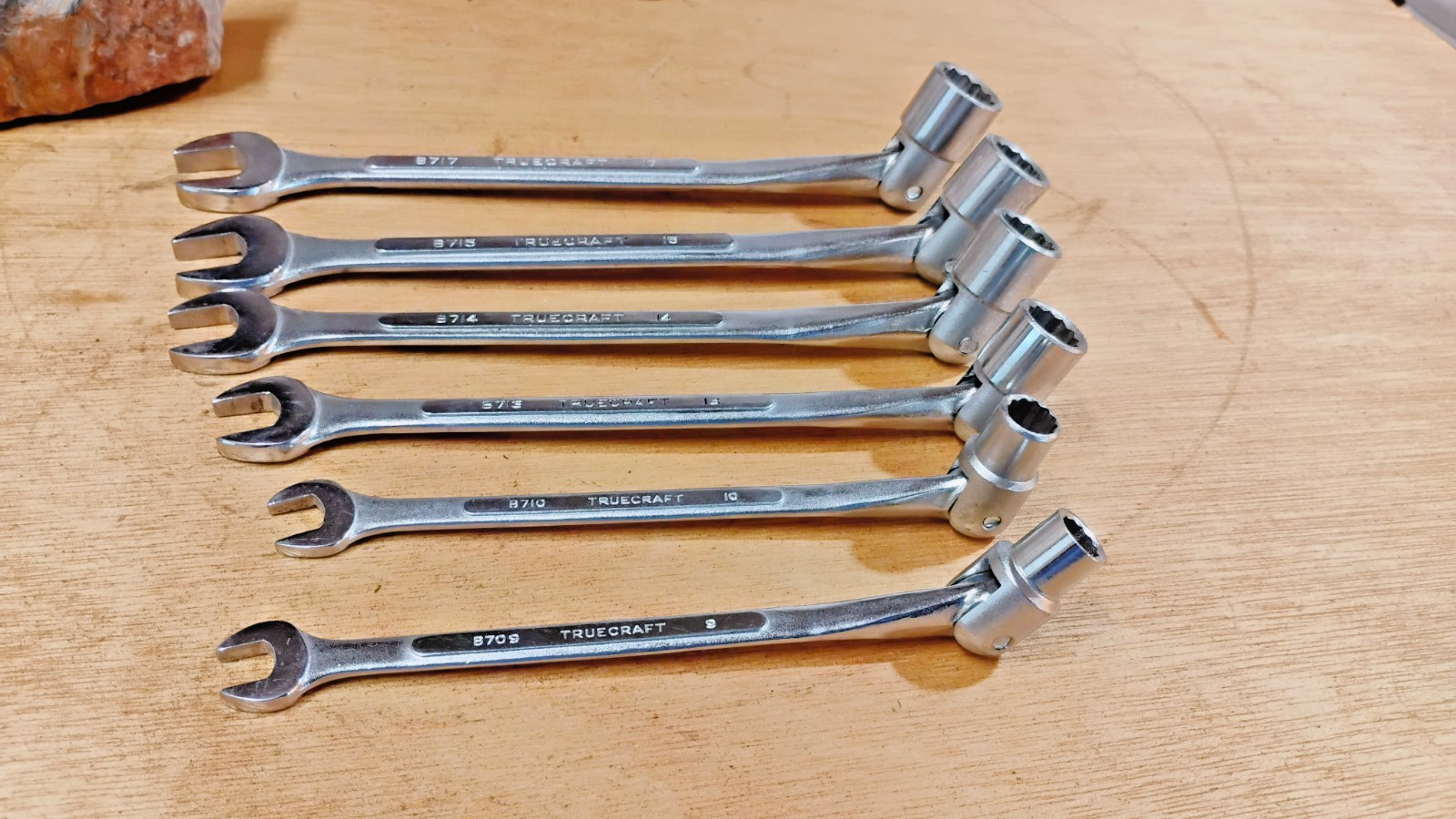 Vintage 6Pc TRUECRAFT Metric,Saltus,Flex Head Wrench Set 12 Pt. 17,15,14,13,10,9
