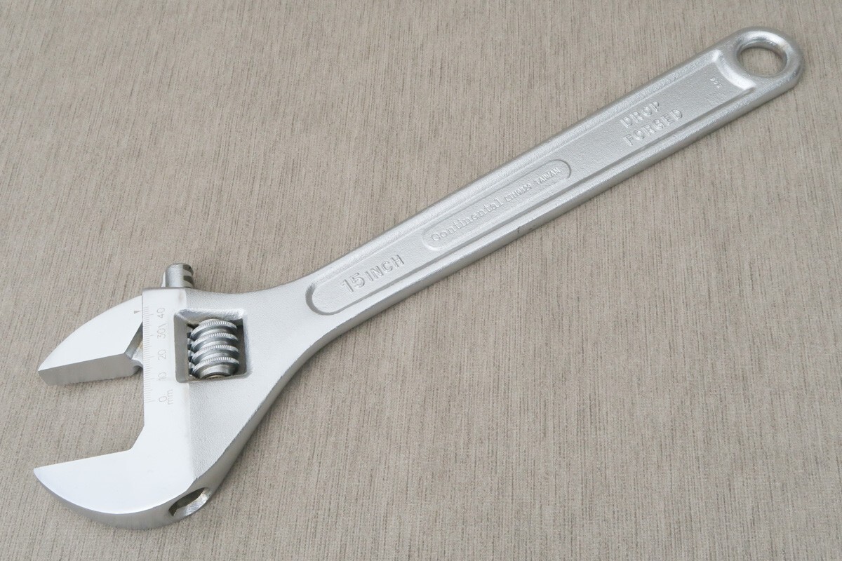 15″ Adjustable Wrench 375mm NICE Quality Continental Made in Taiwan