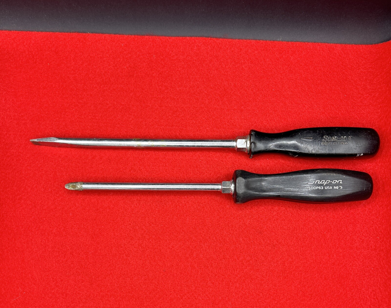 Nice! Snap On Screwdriver Set Phillips And Flat Head SSD8 And SDDP63 No. 3