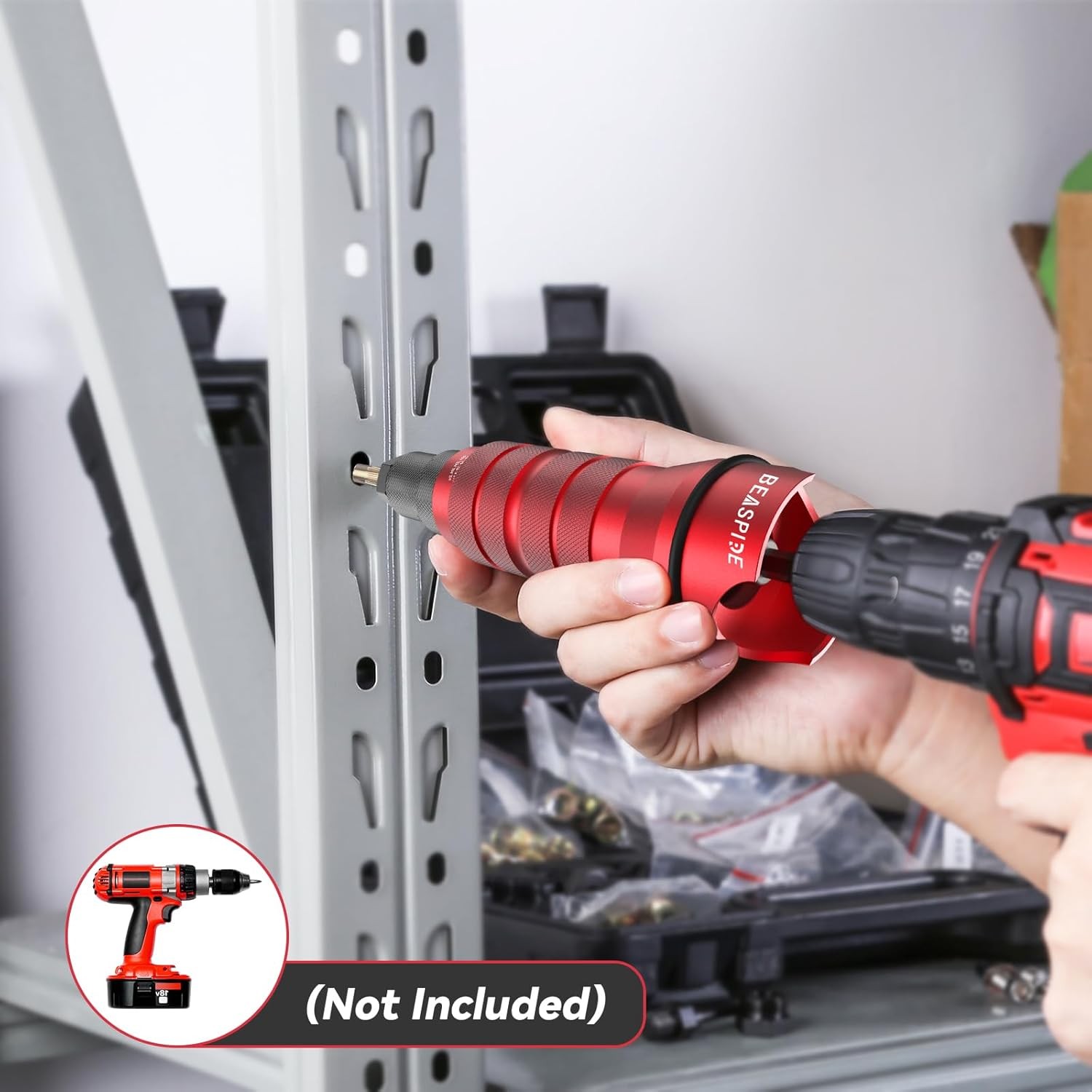 Beaspire Cordless Drill Electric Rivet Nut Adapter Gun