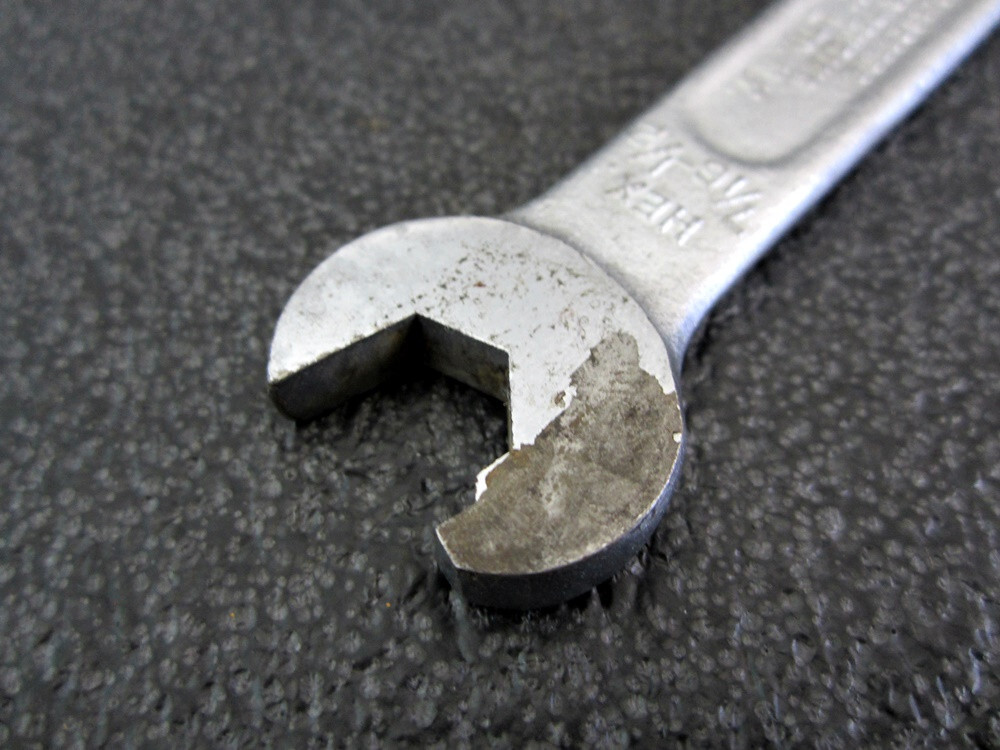 Antique Simplex No. 10 Ratchet Action Open End Wrench Frank C Reilly NY USA