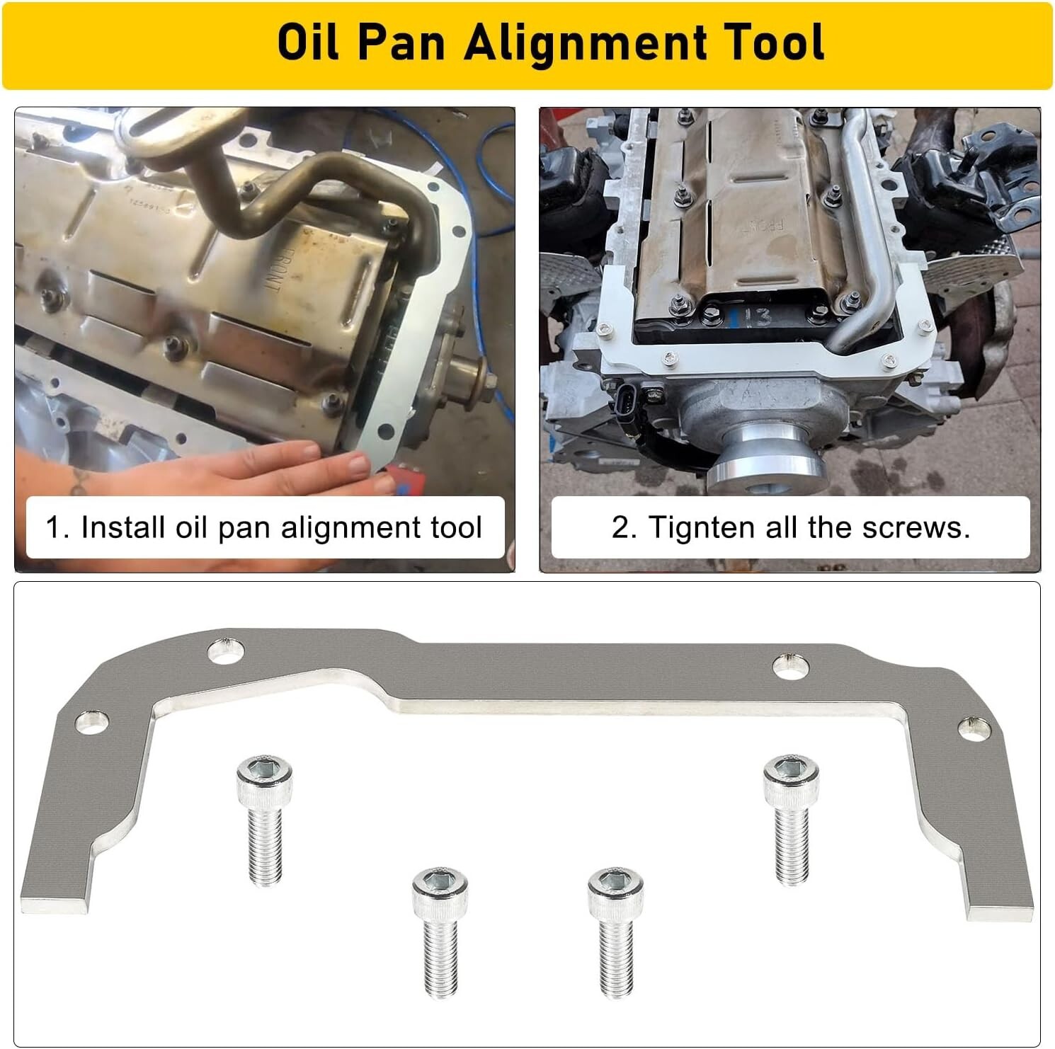 Front Rear Timing Cover & Oil Pans Alignment Tool for LS Engine LS1 LS2 LS3 LS6