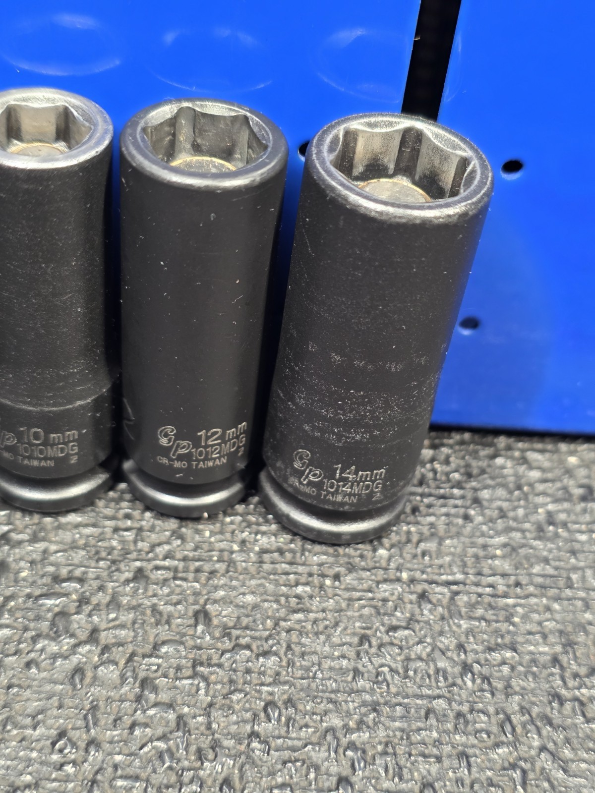 Grey Pneumatic GP 3/8″ Drive 8, 10, 12 & 14mm Magnetic Deep Impact Sockets Nice
