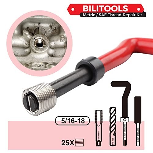 5/16 18 Inch Thread Repair Kit HSS Drill Helicoil Repair Kit SAE Thread Inserts