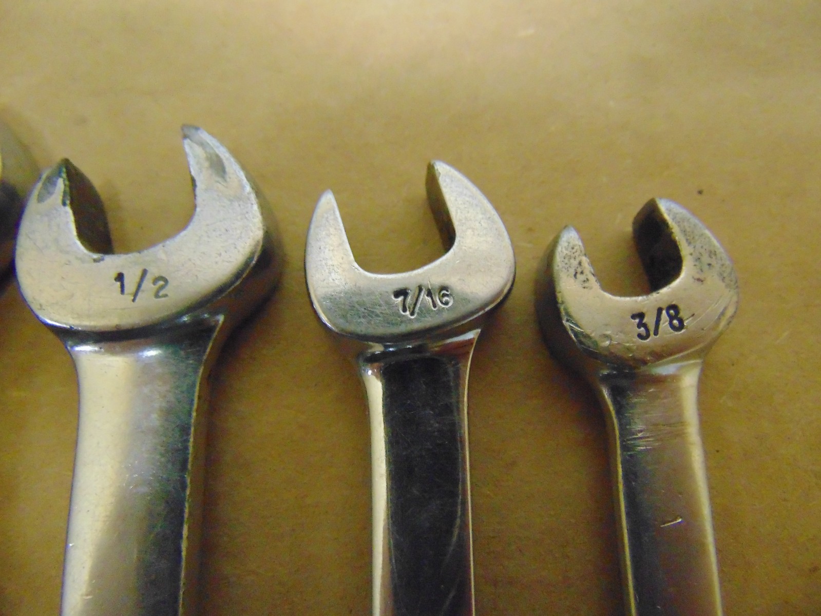 5 pc Snap On SAE Open End / Flare Nut Wrenches RXS