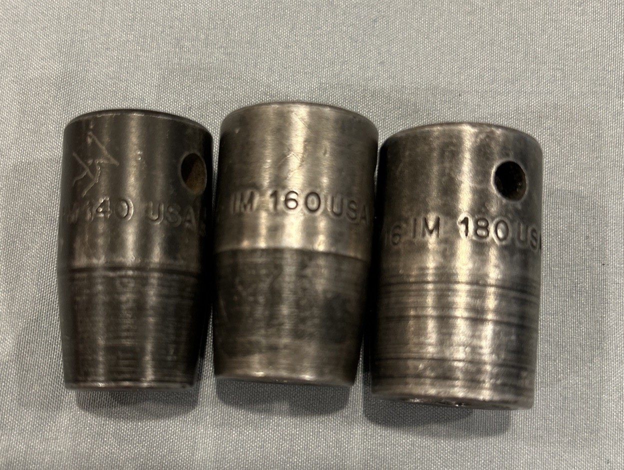 Lot of 7 Snap on impact socket IM IM140 IM160 IM180 IM200 IM220 IM260 IM280 – C