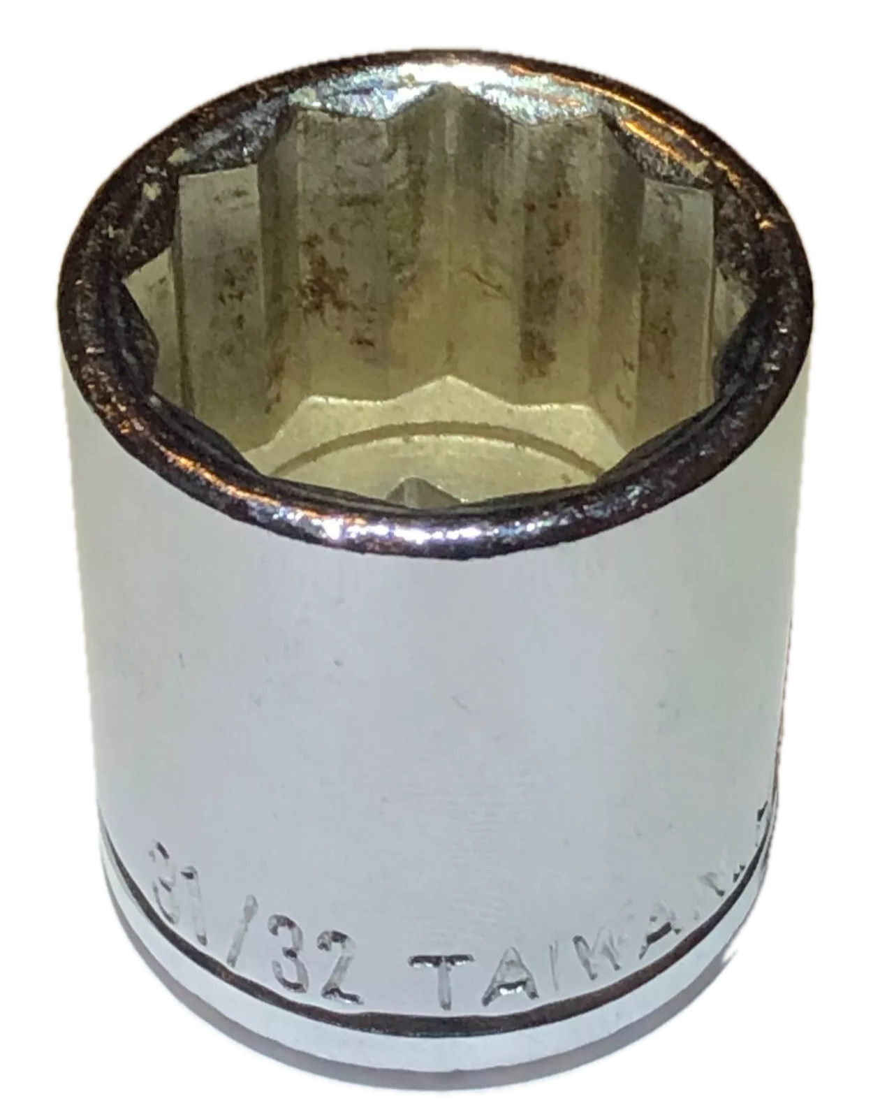 31/32 Bi-Hex Socket 1/2 Drive 12-Point SAE Taiwan Chrome Vanadium Double Hex