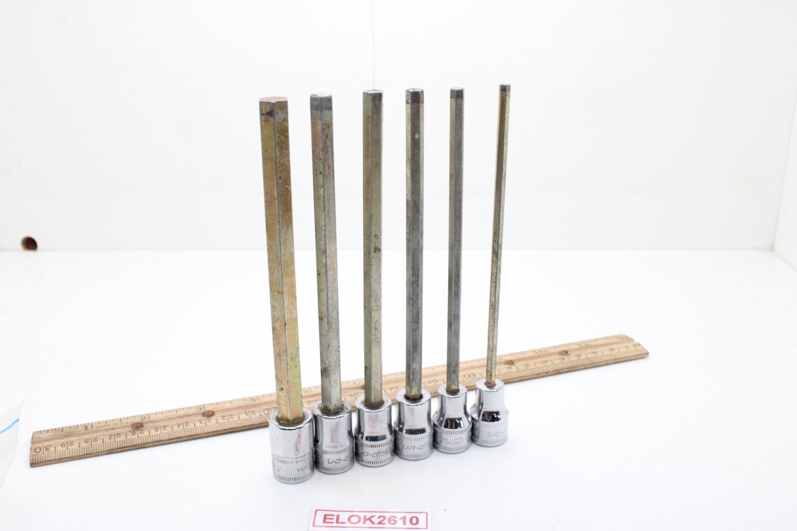 Snap-On FAML4E-FAML10E 4-10mm 6 Piece 3/8″ Drive Metric Long Hex Socket USA