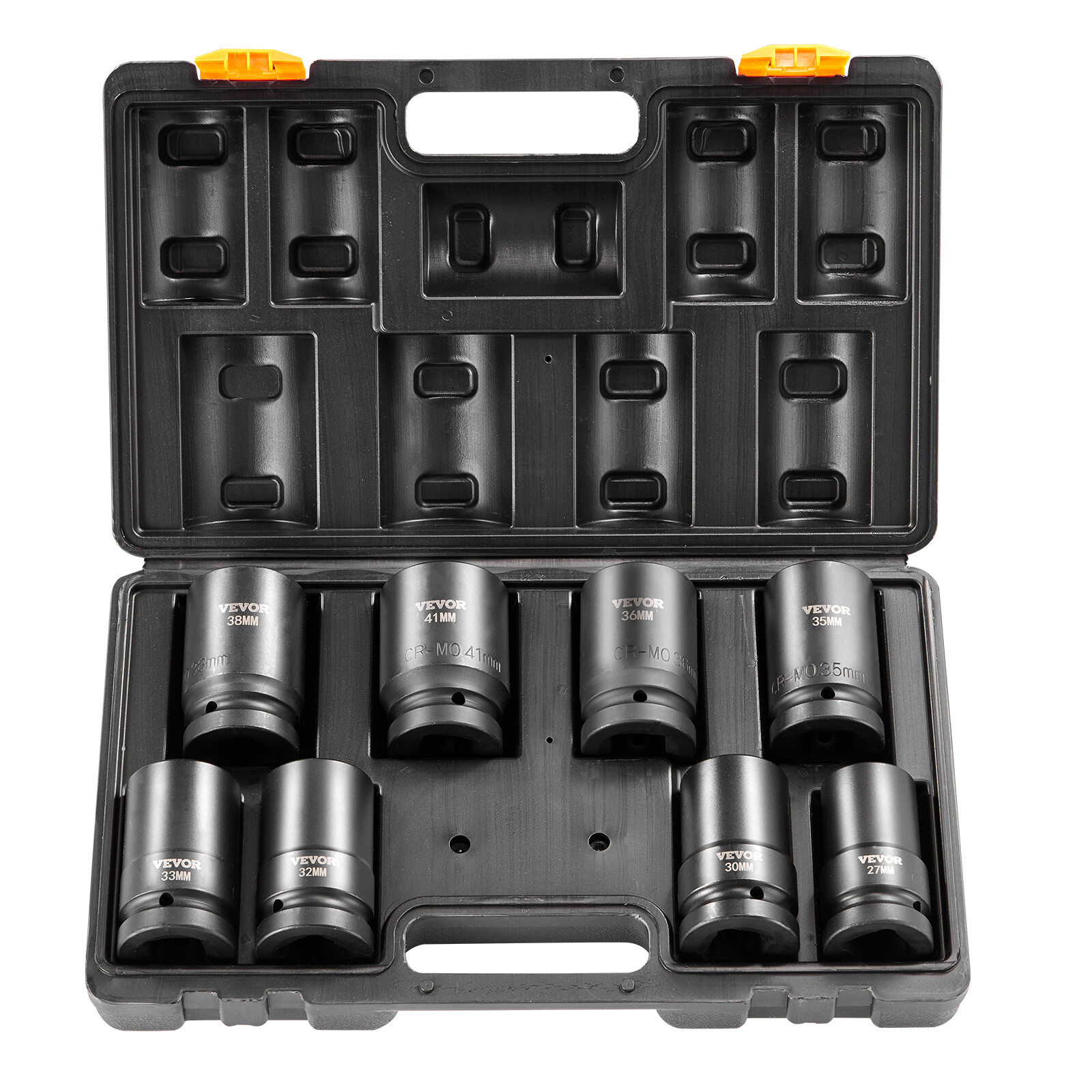 VEVOR Impact Sockets Set 8pcs 6-Point 1″ Drive Bit Ratchet Tool Kit Case