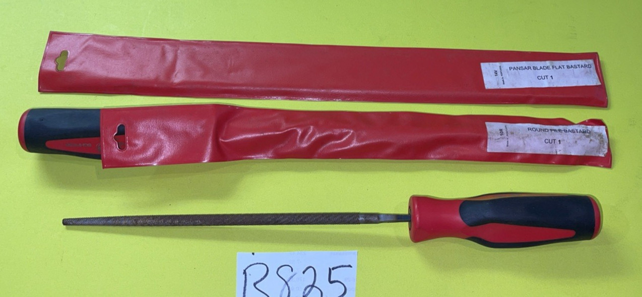 SNAP-ON TOOLS 3 PIECE MIXED FILES SOFT GRIP RED HANDLES