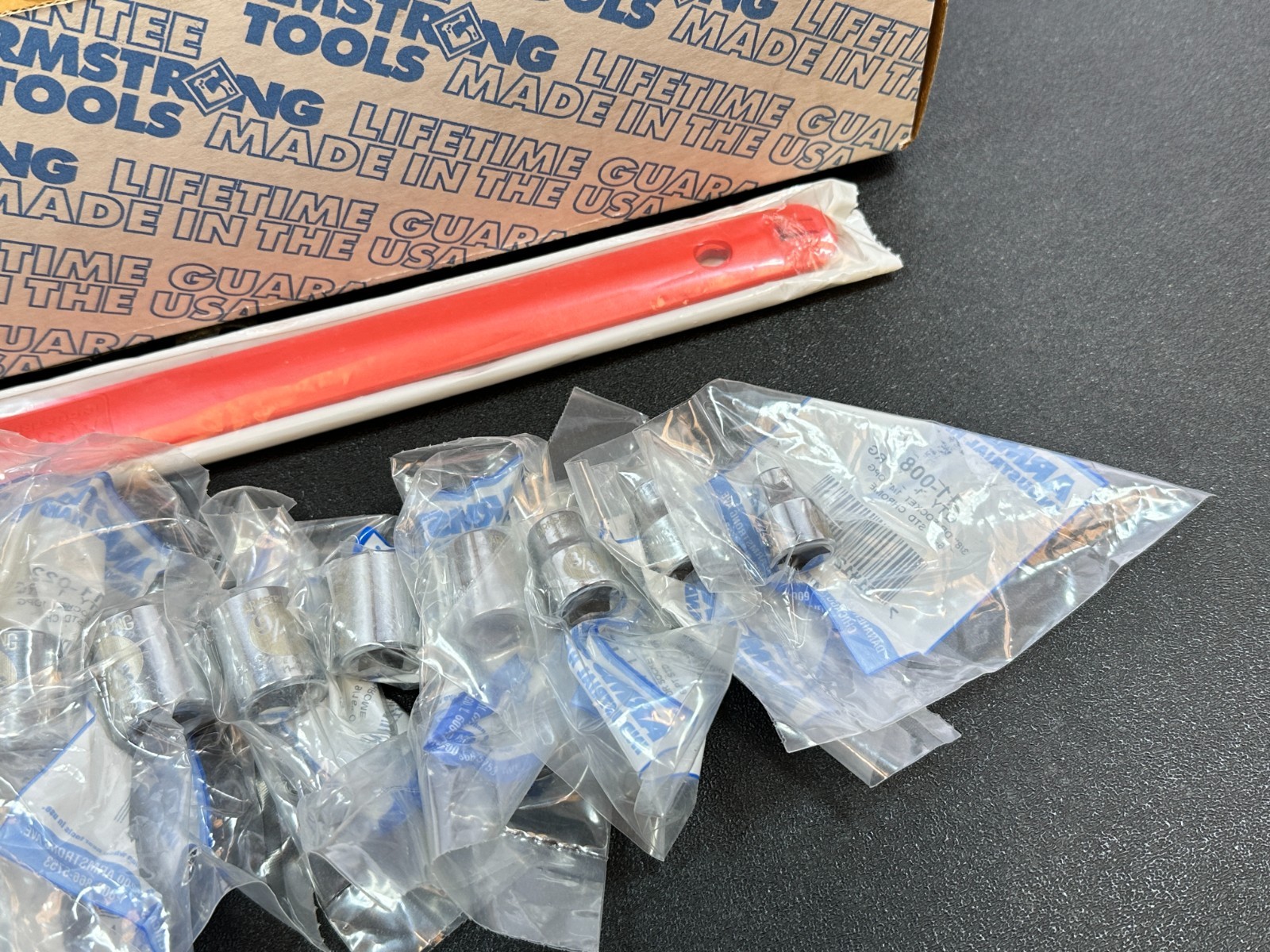 NOS Armstrong Tools USA 13pc 3/8” Drive SAE 1/4-1” Socket Set, 6 Point, EYE-D