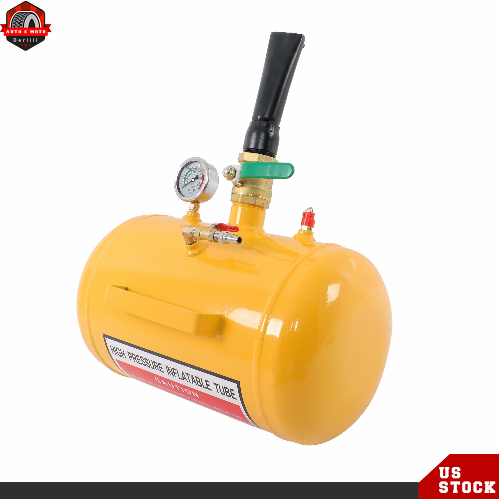 Yellow 5 Gallon Heavy Duty Air Tire Bead Seater Blaster Seating Tool 145 psi