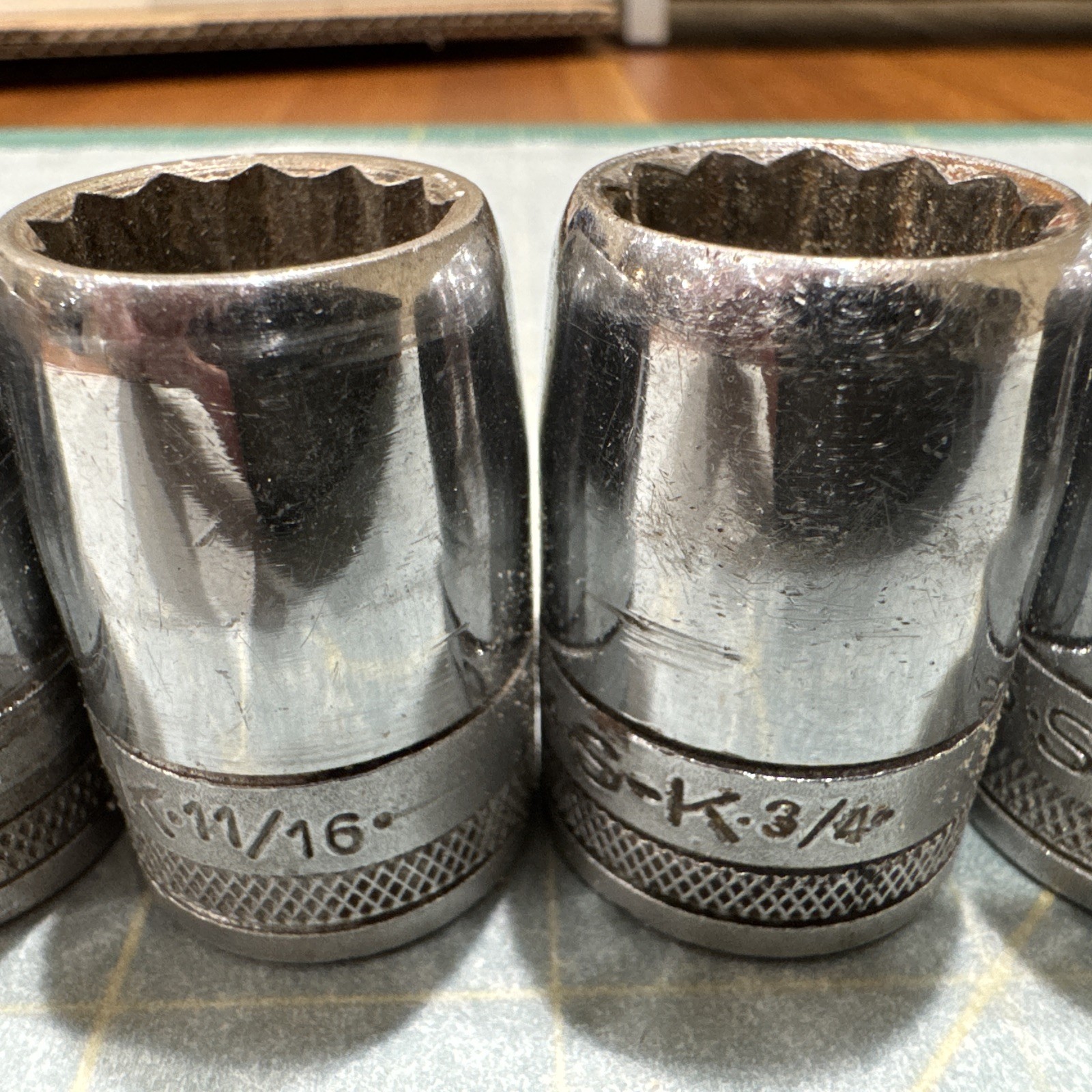 S-K Tool 12 pc. 1/2″ Drive SAE Shallow Socket Set 1-1/16 To 7/16 12-point