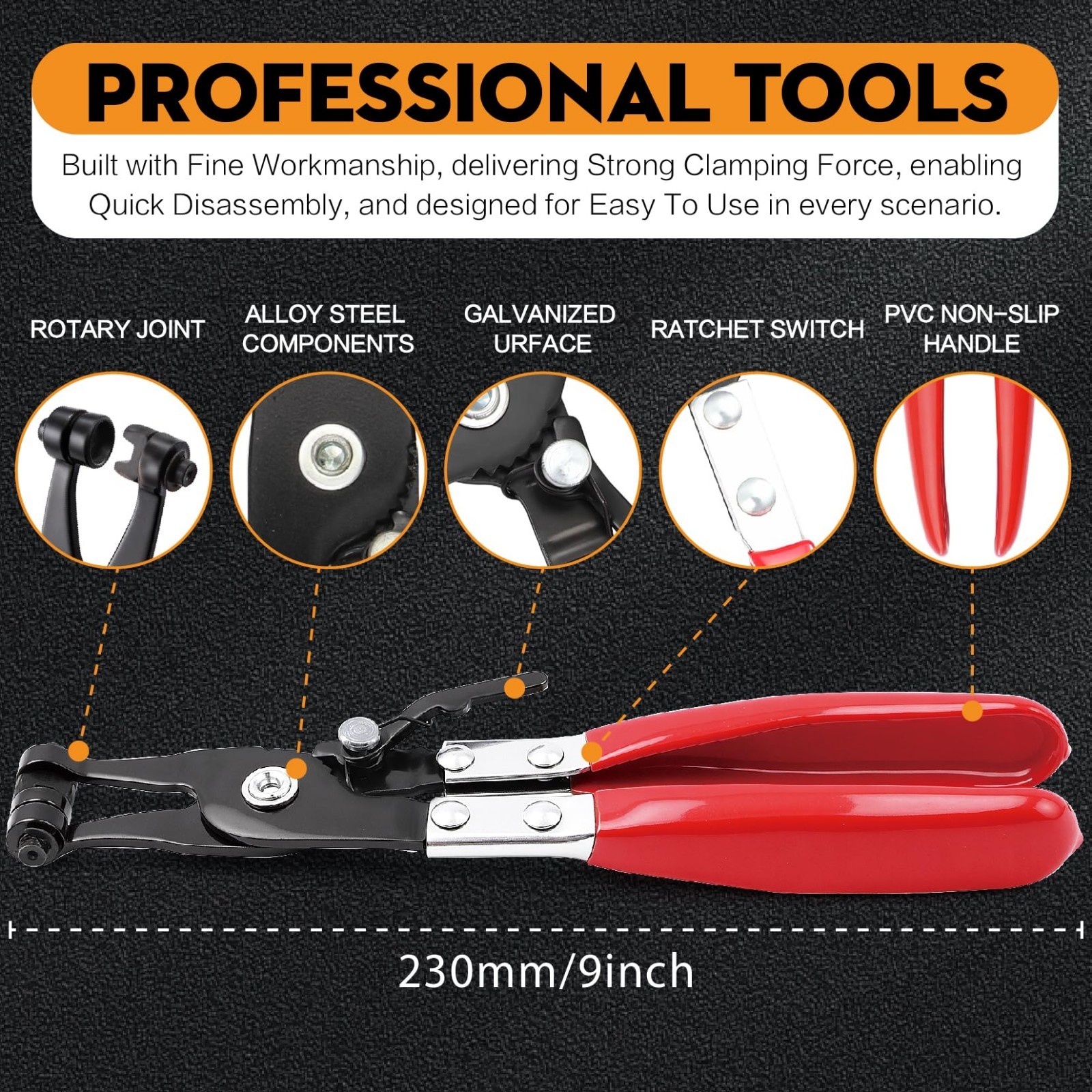 327-Pcs Spring Clamp Kit with Swivel Jaw Pliers & Tweezers – 23 Sizes for Fuel,