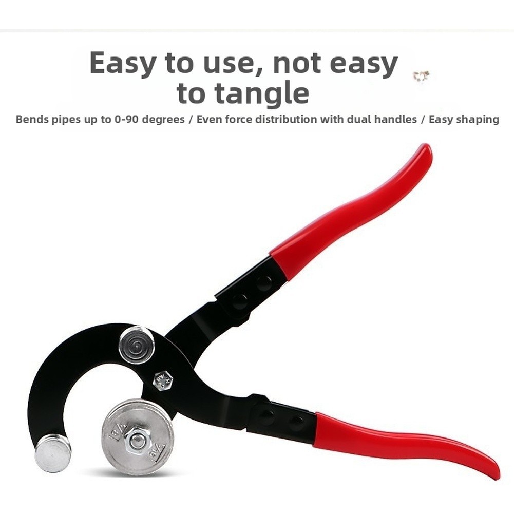 Manual 4 in 1 Tube Bender Tool for For copper Aluminum and Steel Pipes Red Blue