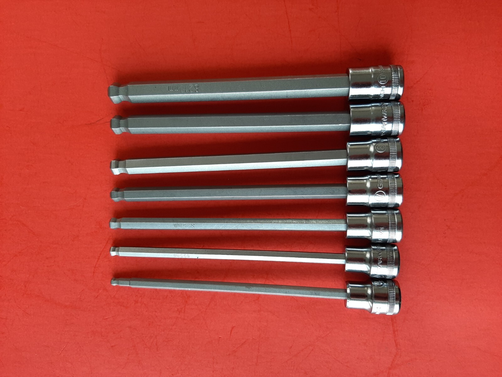 NEW GearWrench 7 Pc Metric Long Ball Hex Socket Driver Set 4-10mm 3/8″ Drive