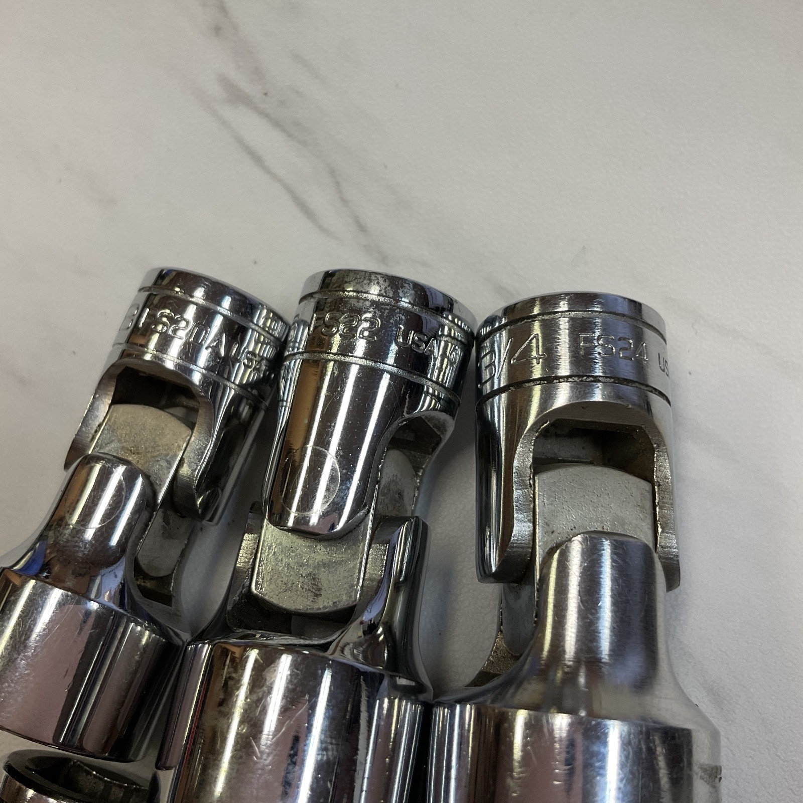 Snap-on 3/8″ Drive 6-Point SAE Flank Drive Shallow Sockets FS14A-FS24