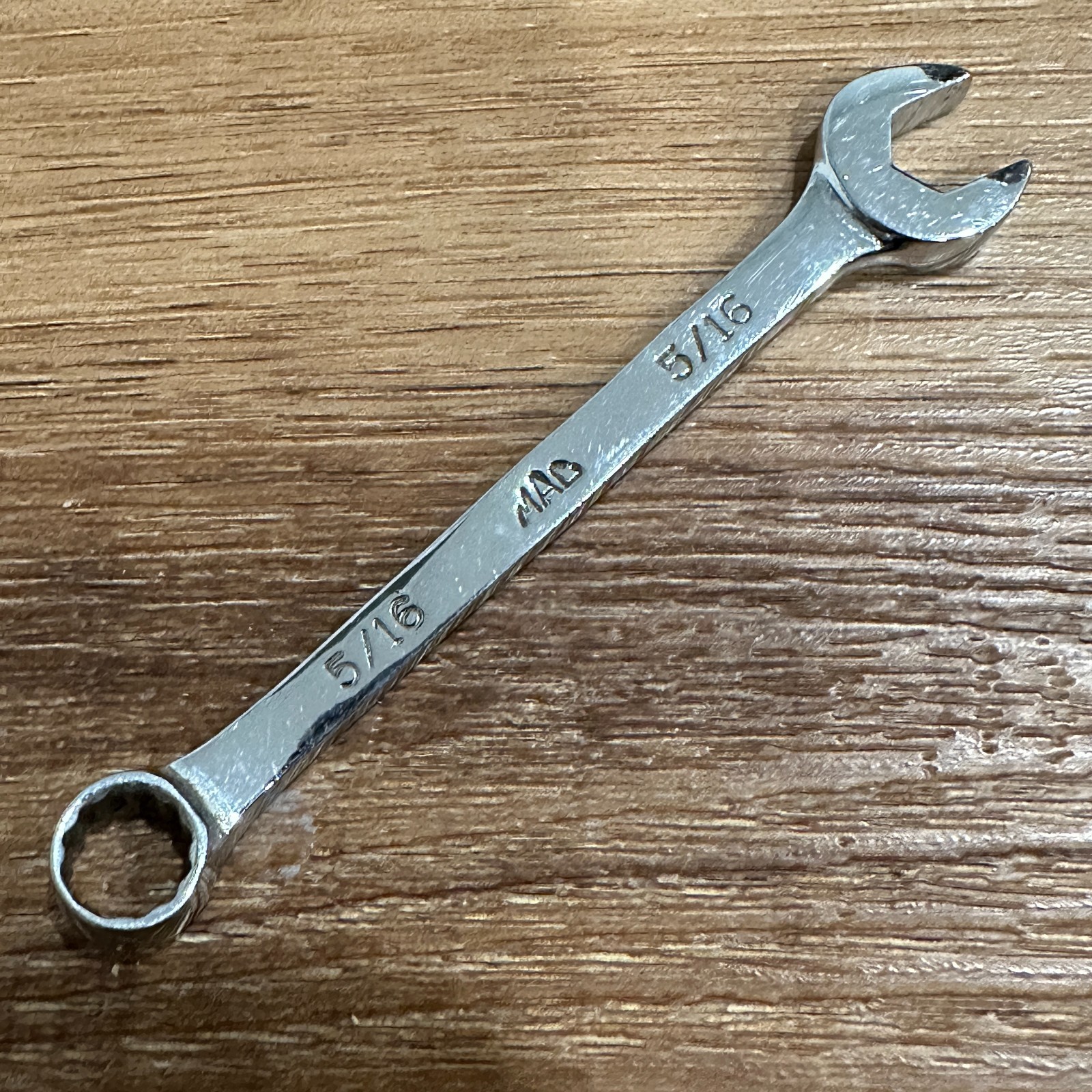 Mac Tools 5/16″ 12PT SAE Short Chrome Combination Wrench USA CW10R Full Polish