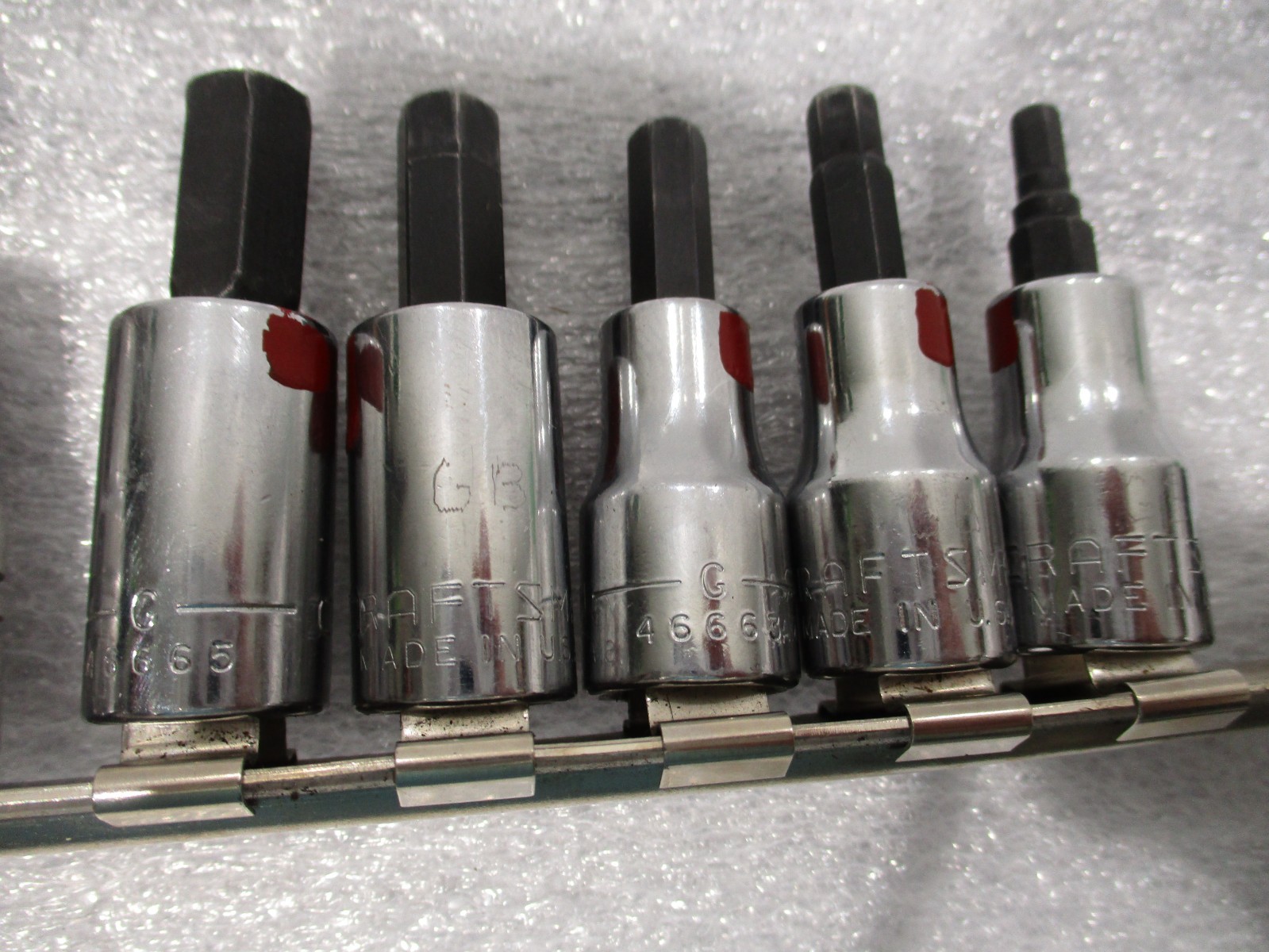 USA Armstrong 7 pc SAE 1/2″ Drive Chrome Hex Bit Socket Driver Set 1/4 to 5/8″