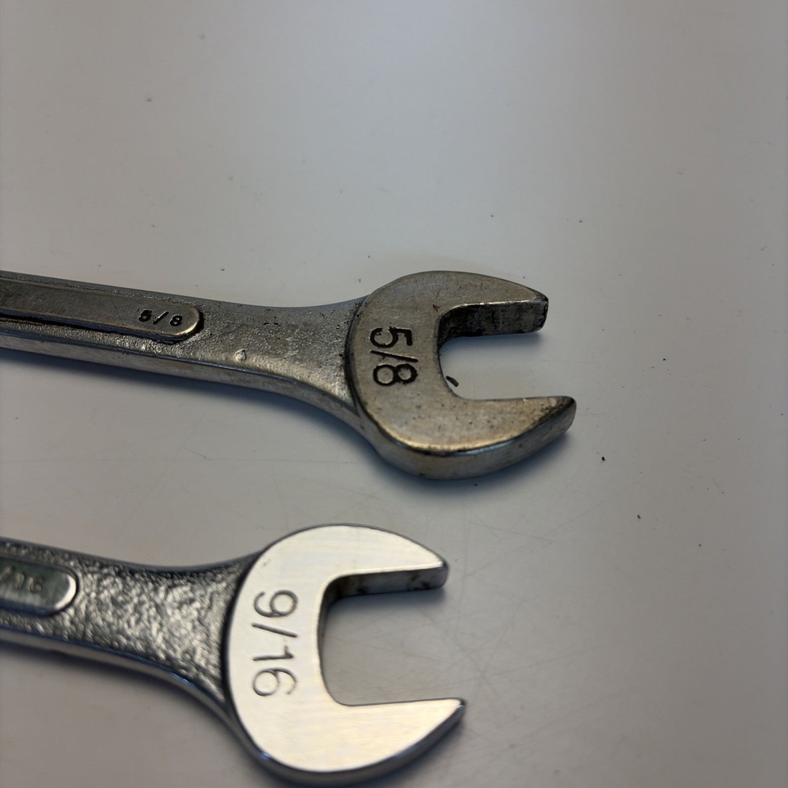 Vintage SK USA Double Open End Wrench Set 3 Pc SAE 3/8 7/16 1/2 9/16 5/8
