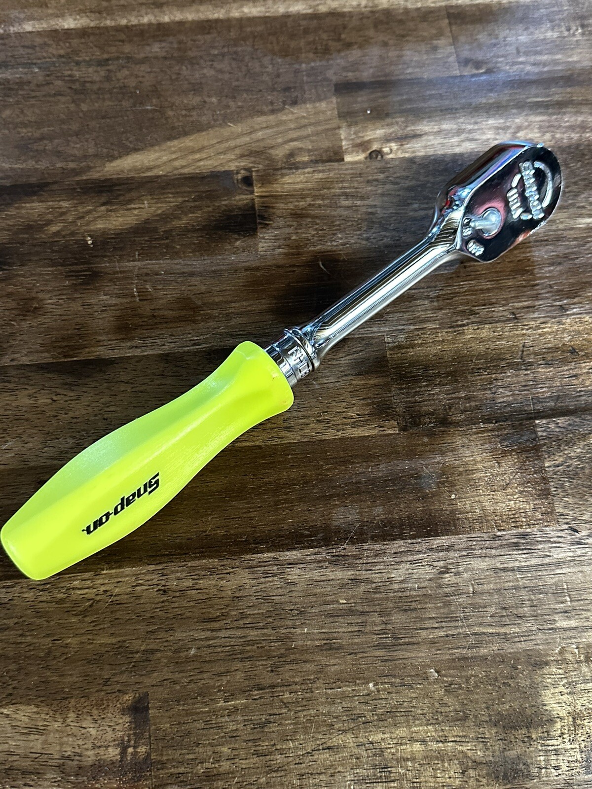 NEW UNUSED Snap On FHD80 3/8” Dr HI Viz Yellow Handle Ratchet FREE PRIORITY