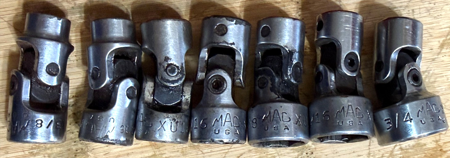 Vtg MAC Tools SAE Shallow 6-PT 3/8″ Drive Swivel Socket Set 3/8″- 3/4″ w/tray