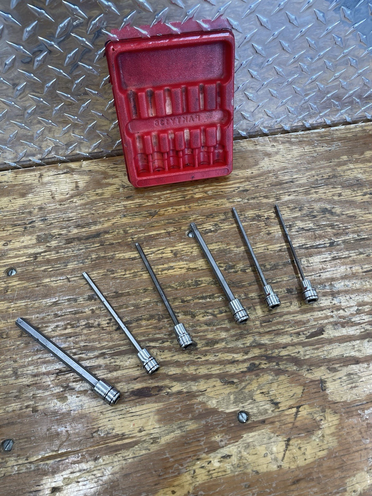 Snap-On SAE Long Hex Allen Ball Sockets PAKTY136