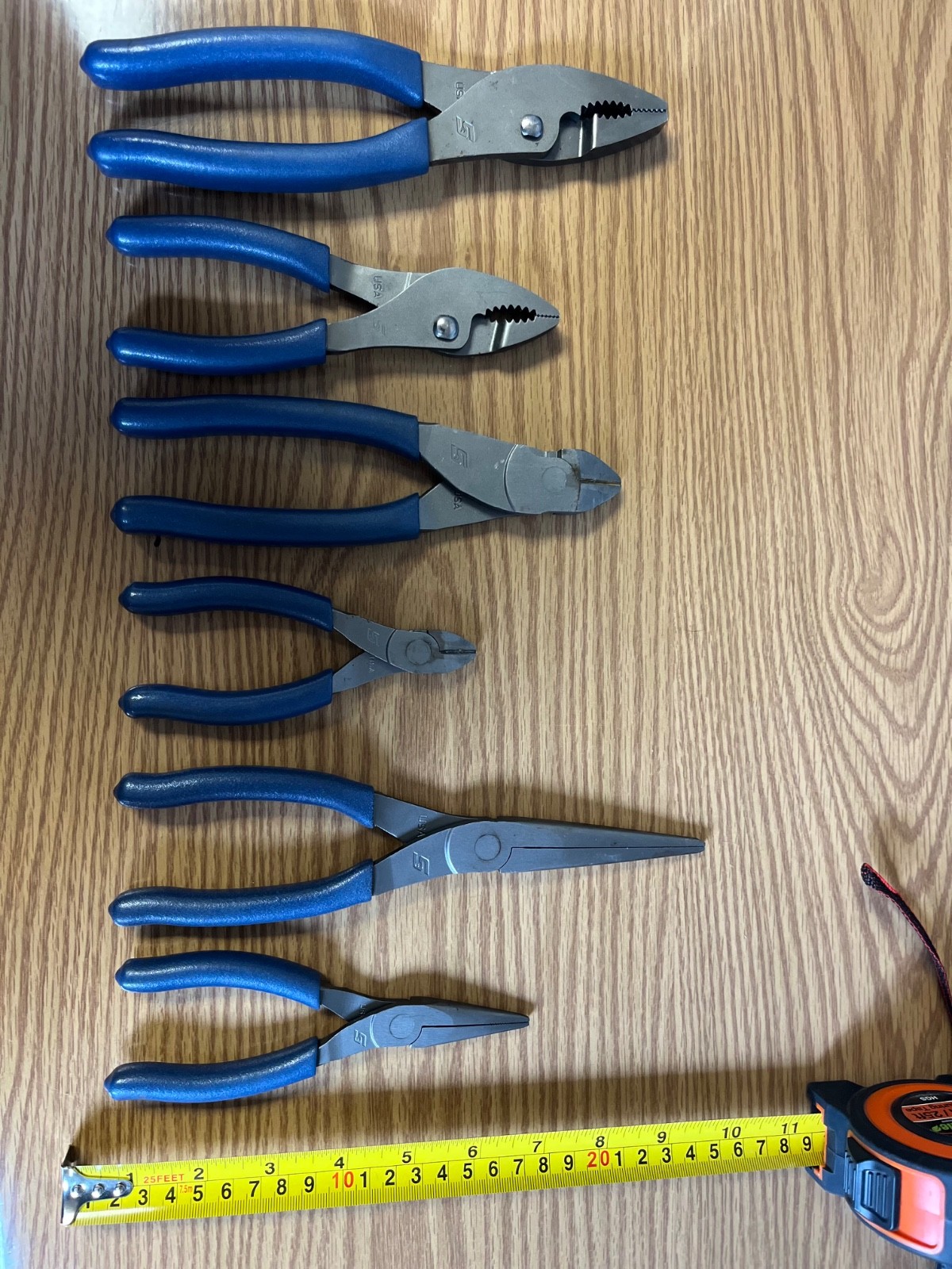 SNAP ON POWER BLUE SIX PIECE PLIER SET — LOC#115