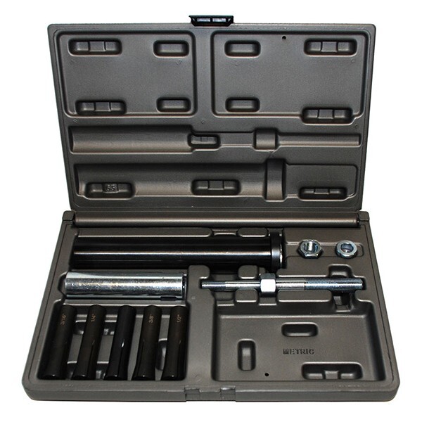 Cal Van Dowel Pin Puller In-Line Master Set SAE and Metric Collets 95400
