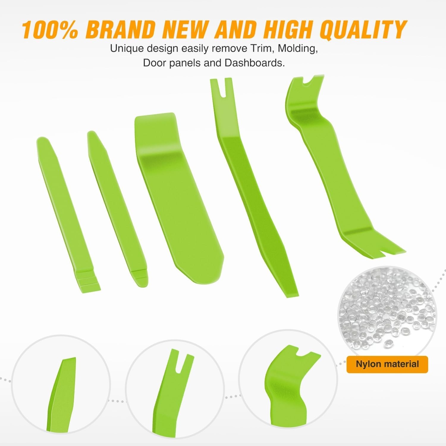 Impact-Resistant 6PCS No-Scratch Trim Tools for Hassle-Free Car Modifications