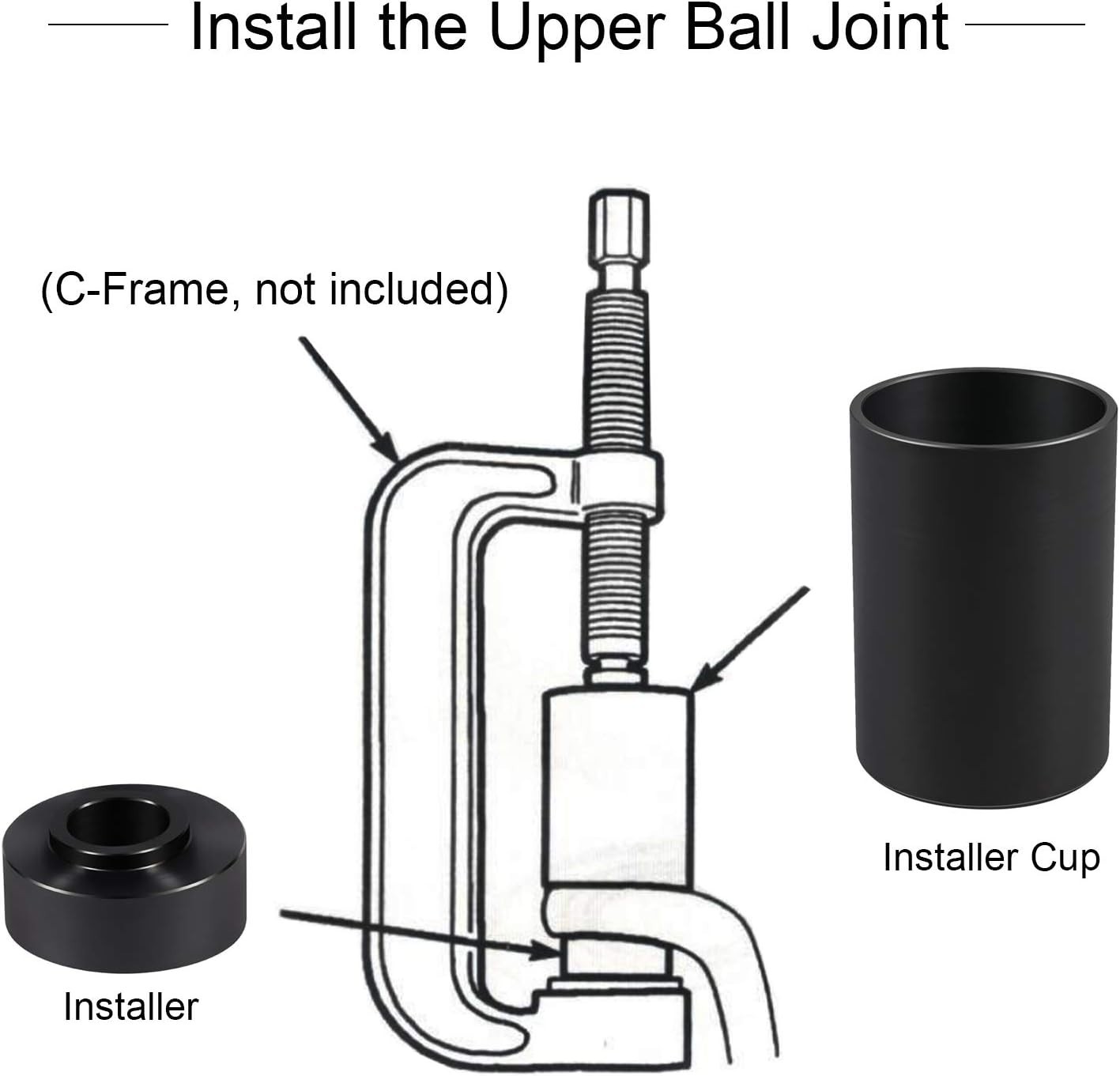 Precision Ball Joint Service Adapter for Jeep & Dodge Vehicles – Rust-Resistant