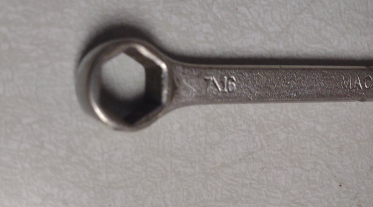 Vintage Mac Tools 7/16″ 6 Point SAE Combination Wrench CH14